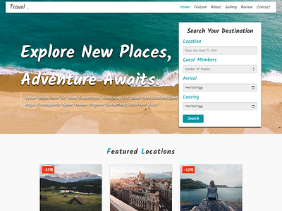 Travel World Fully Responsive Website