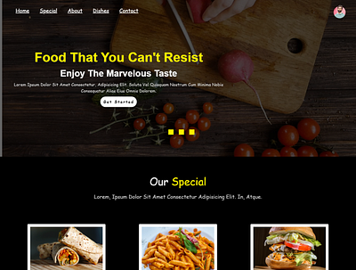 Food Restaurant Responsive Website beautiful web designs bootstrap design frontend developer frontend web developer responsive web designs responsive websites