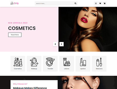 A Beautiful Responsive Cosmetics Accessories Site beautiful web designs bootstrap design frontend developer frontend web developer responsive web designs responsive websites
