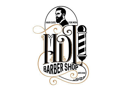 Barber Shop Logo barber black retro vintage