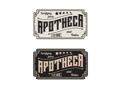 Apothecary inspired logo apothecary black logo retro ticket vintage