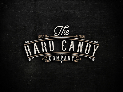Vintage logo for The Hard Candy Company black logo retro vintage