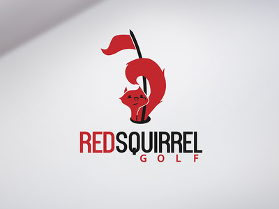 Logo for a golf course with a lot of red squirrels :)