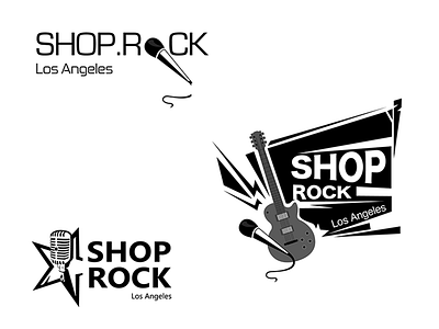 Shop Rock Logo Versions. creative design idea graphic design logo design