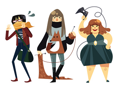 Friends - Part 1 character design friends girls illustration illustrator people vector