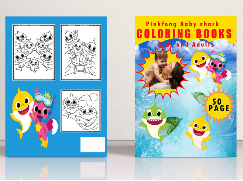 Pink fong coloring book for kid's by Nirobniloy on Dribbble