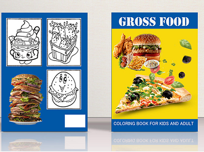 Gross Food coloring book for kid's branding design graphic design illustration vector