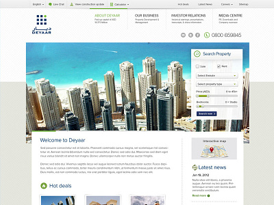 Deyaar website design design web