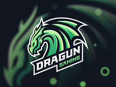 DRAGON ESPORT LOGO design dragon esport gaming green illustration logo mascot vector