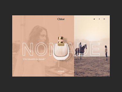 Nomade fragrance - Website Concept design desktop layout nomade perfume ui ui design website