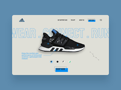 Connected Shoes - Website Concept connected shoes design desktop running shoes shop sneakers sport ui ui design ux ux design web webdesign