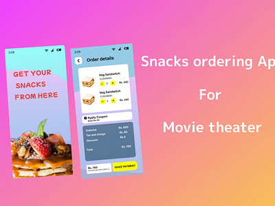 SNACKS ORDERING APP FOR THEATER