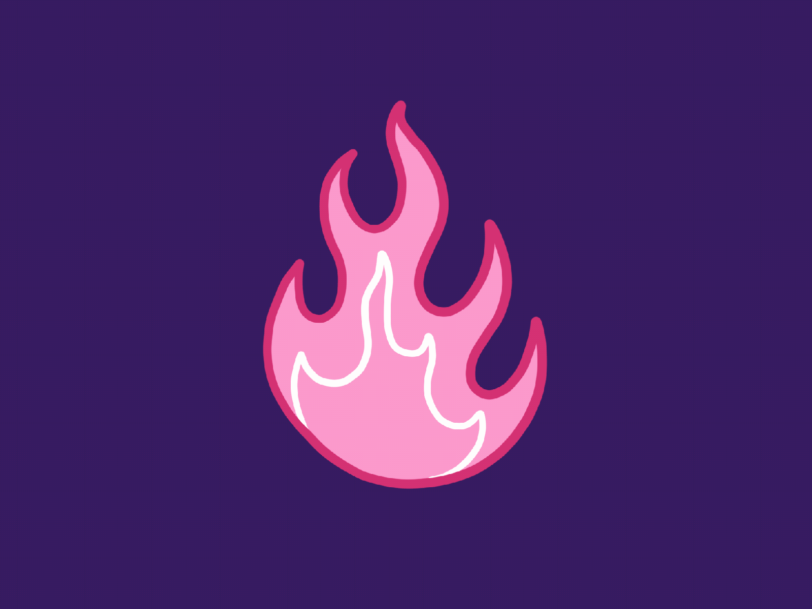 Pink Flames animated gif animation color palette flat instagram gif motion graphics procreate