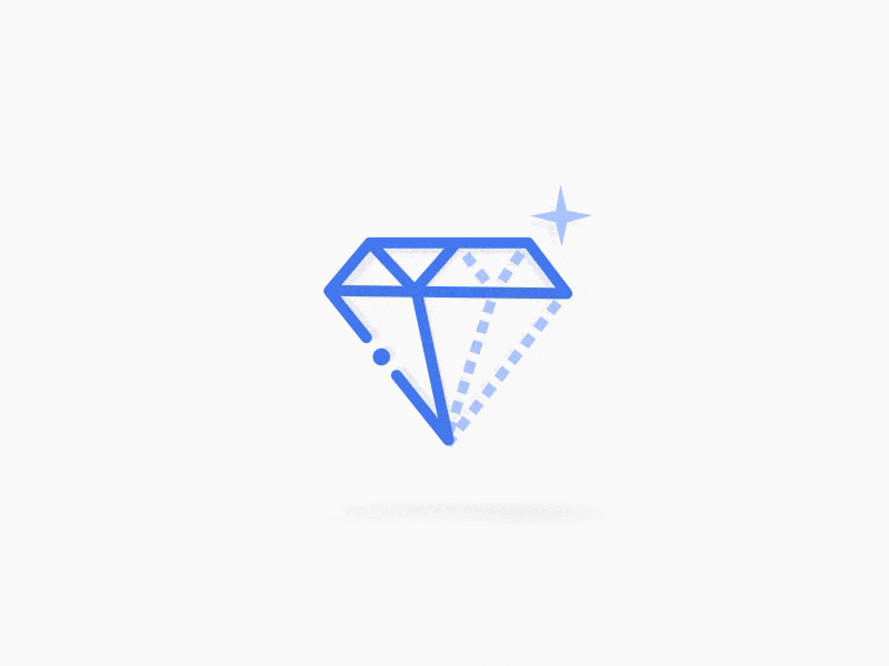Diamond ae animation branding design diamond flat icon illustration lottie vector web