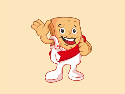 Biscuit Mascot animation biscuit biscuit mascot branding brandmascot crackers crackers mascot design esport graphic design mascot mascot branding mascot design mascot logo