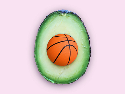 BASKADO avocado basket ball design illustration popart vector