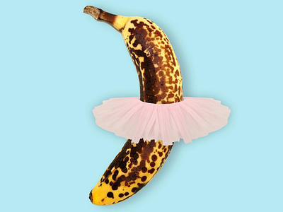 BANANARINA ballerina banana blue illustration pop art vector