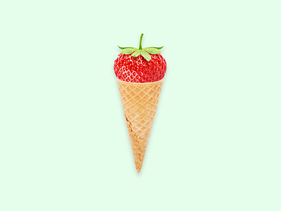 JORDGUBBSGLASS design illustration popart strawberry vector