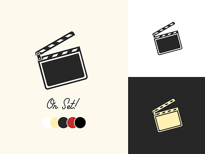OnSet! brand brand design brand identity branding cinema director film logo movies slate