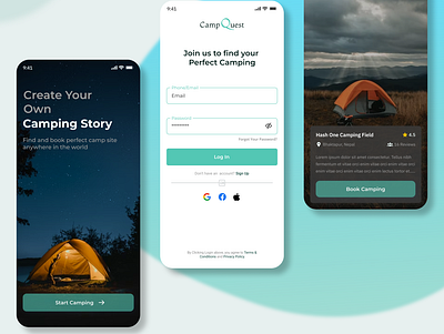 Camping App design 2023 appdesign behance branding design designer designtips illustration interface logo mobile travel ui uidesign uidesigner uiux userinterface uxdesign vector webdesign