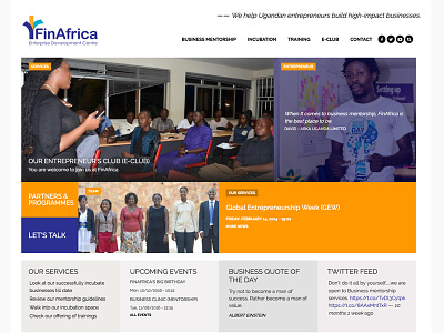 Finafrica Uganda re-design web design