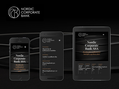 NC Bank, Norway mobile design