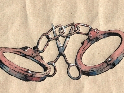 Handcuffs And Scissors handcuff scissors