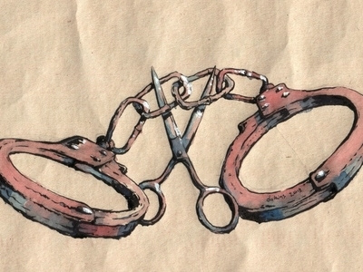 Handcuffs And Scissors