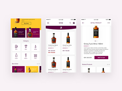 E-Liquor Mobile Apps apps debut design dribbble mobile shot ui ux