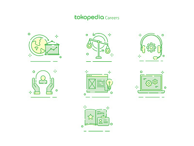 Tokopedia Careers - New Icon Set icon icon set logo tokopedia user interface