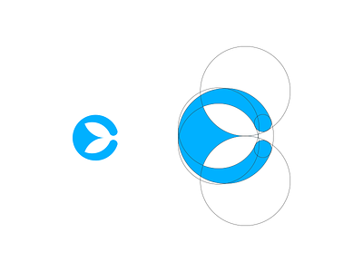 fishtail and its circular cutting design logo