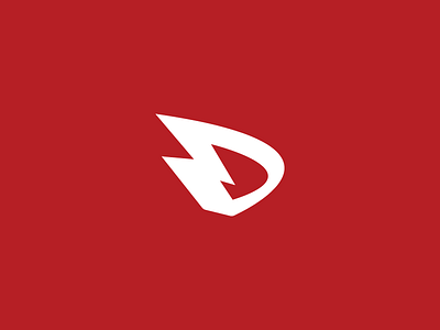 Mark D Thunder concept icon illustration letter logo mark simple thunderbold