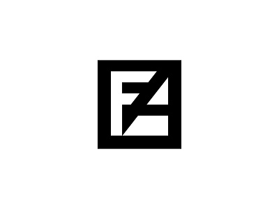 F4 or FA a f icon letter mark negative space symbol type typography