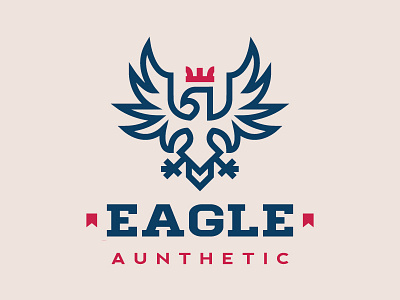 Aunthetic Heraldic Eagle animal aunthetic bird bold branding crown design eagle elegant elite emblem heraldic identity king logo luxury mark monogram phoenix vector