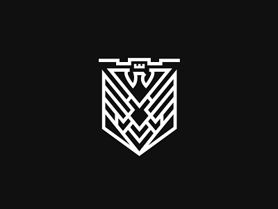 Eagle Monogram Heraldic bird eagle emblem heraldic icon kingdom line art mark monogram shield symbol