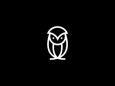 Owl Monogram Mark Minimalist animal bird clean mark minimalist modern monogram owl simple