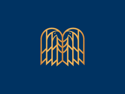 Double Head Eagle Symbol Logo
