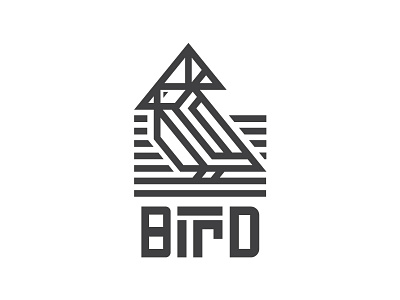 Bird Logo Mark & Logo Type Combination animal bird birds bold clean letter lineart logo logodesign logomark logotype modern monogram monoline nature simple strong type typography wild