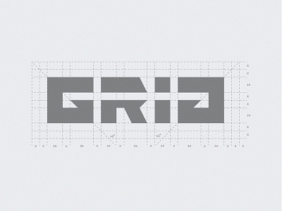 Grid Logotype Process Grid bold branding clean design elegant grid icon identity illustration illustrator logo logotype mark modern monogram simple sleek strong vector wordmark