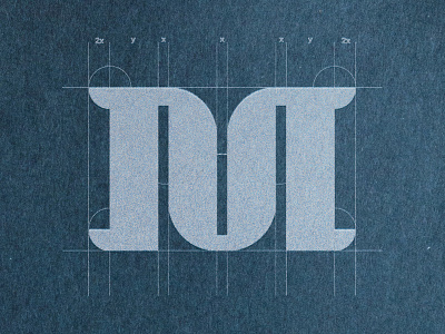 Letter M Monogram Concept Grid