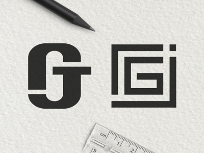 GJ Monogram Concept ambigram bold geometric gj letter g letter j lineart monogram monogram letter mark photography