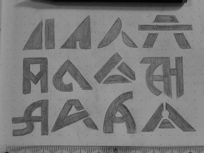 Letter A Sketch Explorations