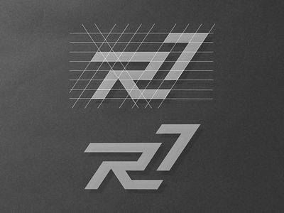 R17 Logo Monogram Grid Structure aggressive bold branding clean geometric icon identity letter logo logotype mark modern monogram sharp simple sport sporty strong symbol typography