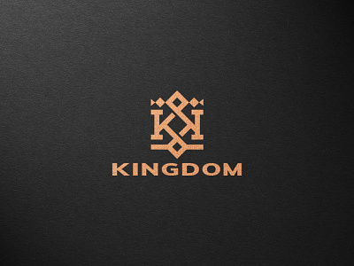 Kingdom Logo Symbol Concept authentic branding clean crown identity king kingdom logo majesty mark modern monogram simple