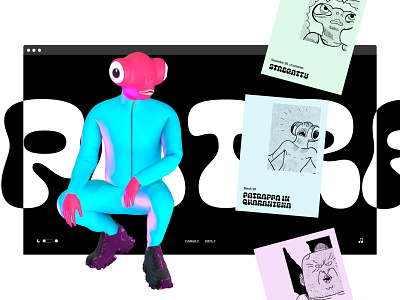 Patrappa the trapper 3d 3d art animation comix experimental typhography ui webdesign webgl website