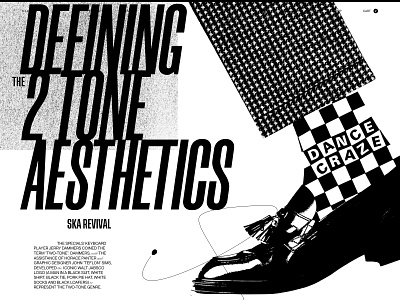 SKA ⱯꓤƎ - Defining the 2 Tone Aesthetics 80s black concept design exploration ska ui white xerox