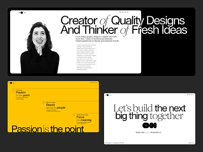 Silvia Sguotti - Homepage concept exploration horizontal microinteractions parallax scroll typhography ui website