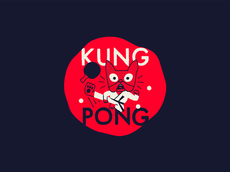 Kung Pong - InVision Studio experiment bounce effect delay experiment freebie illustration invision masks mauro gatti studio