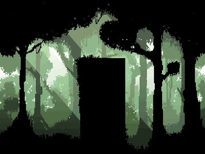 The Forest 8 bit animated art debut forest gif loop pixel retro