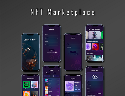 NFT Marketplace app design app appdesign nft ui ux